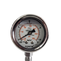 VACCUM PRESSURE GAUGE -30 TO 300psi DIAL(2.5''), (4'')
