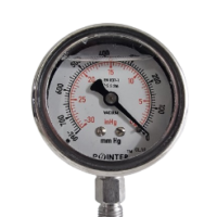 VACCUM PRESSURE GAUGE - 760 TO 0mmHg DIAL (2.5''), (4'')