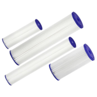 PLEATED P.E.T TYPE 10'' 20'' 30'' 40'' (2.5'' ) (4.5'') DIA