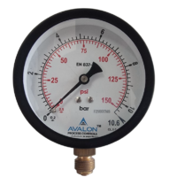 MS PRESSURE GAUGE 10BAR/150PSI BOTTOM CONNECTION DIAL(2.5'' , 4'' & 6'')