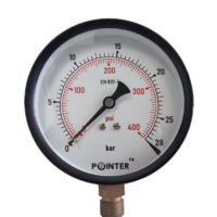 MS PRESSURE GAUGE 28BAR/400PSI BOTTOM CONNECTION DIAL (2.5'',4'' & 6'')