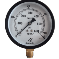 MS PRESSURE GAUGE 42BAR /600PSI BOTTOM CONNECTION DIAL (2.5'' ,4'')