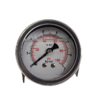 SS PRESSURE GAUGE 7BAR/100PSI BACK CONNECTION WITH CLIP DIAL(2.5'')