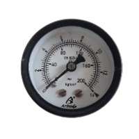 MS PRESSURE GAUGE 14BAR/200PSI BACK CONNECTION DIAL(2'')