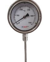 TEMPERATURE GAUGE 0–500°C DIAL 4'' X STAMP 4'' ,6'' & 12'' THREAD 1/2''