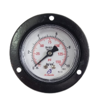 MS PRESSURE GAUGE 10BAR/150PSI BACK CONNECTION WITH COLLAR DIAL(2.5'')(4'')