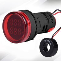 VOLT+AMP METER 100AMP + CT  (LVA-100A-R)