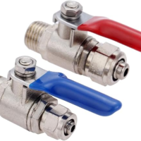 Ball Valve 1/4'' BSP Male Thread to 1/4'' 3/8''