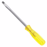 FLAT SCREW DRIVER (YELLOW HANDLE)